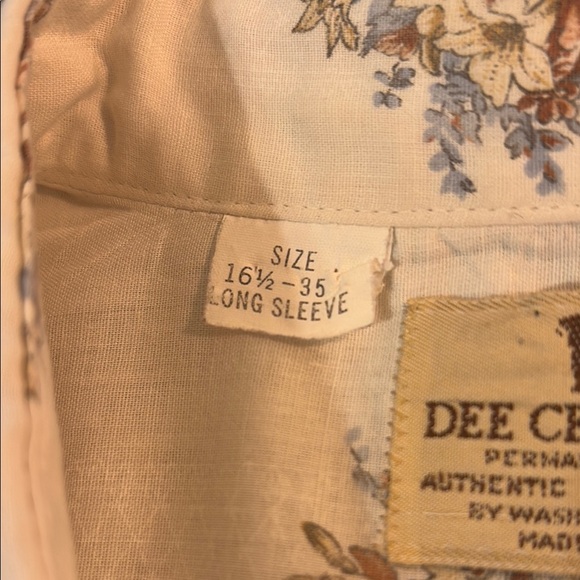 Off White Vintage Rustic Floral Print Western Shirt - Picture 11 of 15